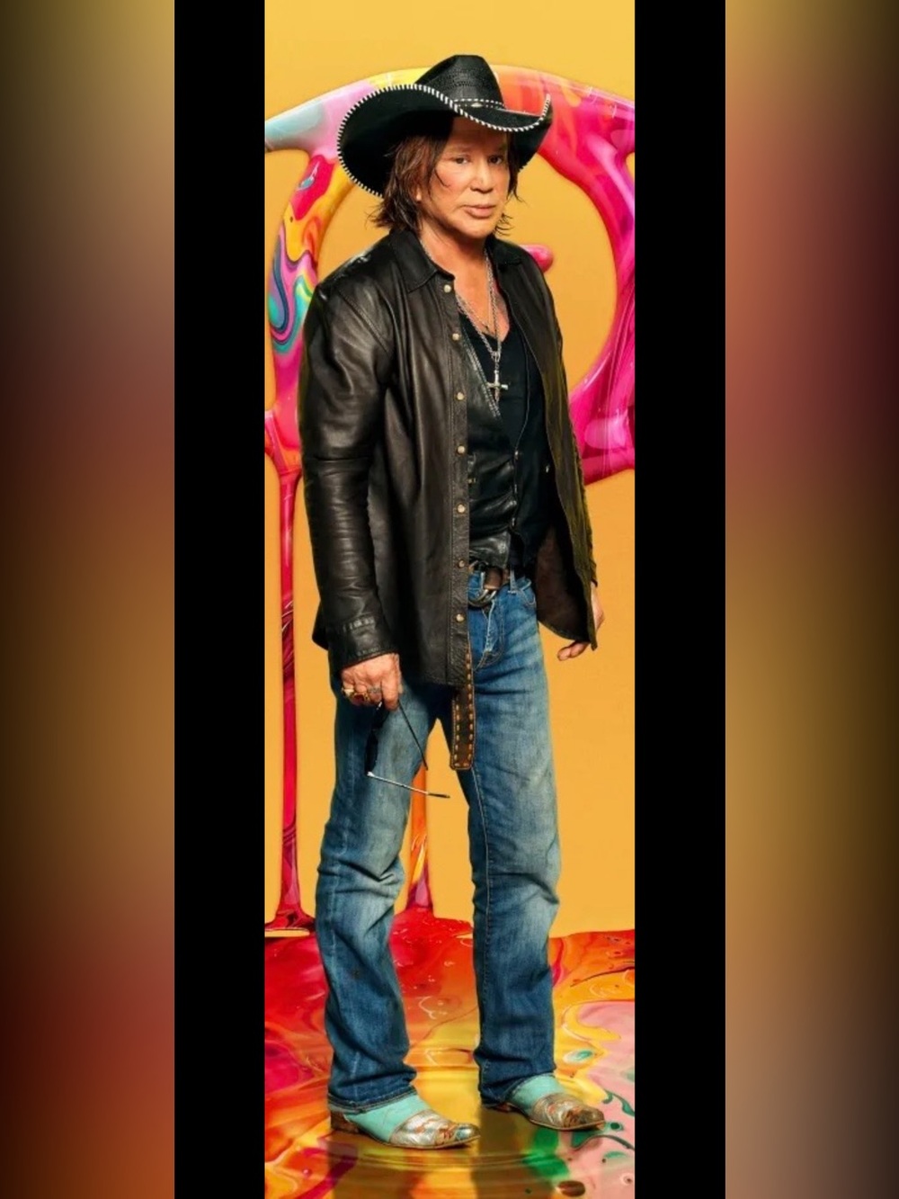 Mickey Rourke wearing Cowboy Hat Life Size Cardboard Cutout LAST ONE!